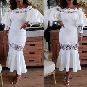 White Off- Shoulder Dress